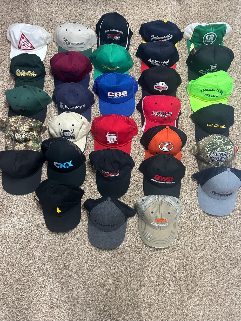 Assorted Snapback & Trucker Hat Lot - Multicolor Logos